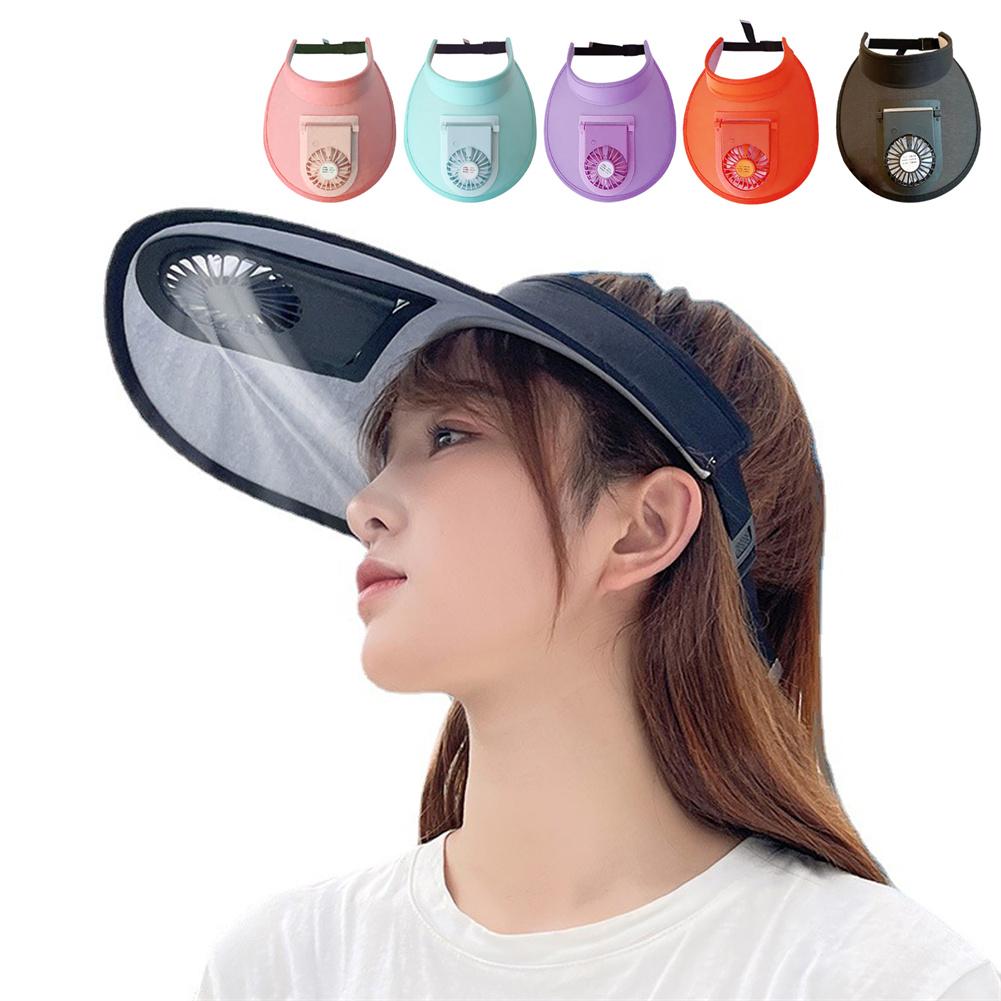 Korean Sun Visor Hat with Fan