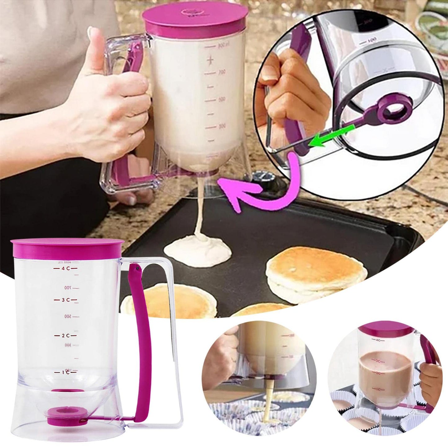 🧁Dispensador de masa para cupcakes/tortitas