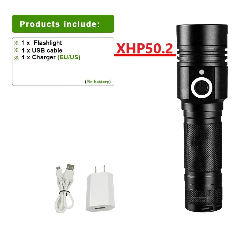 Super Bright LED Flashlight USB