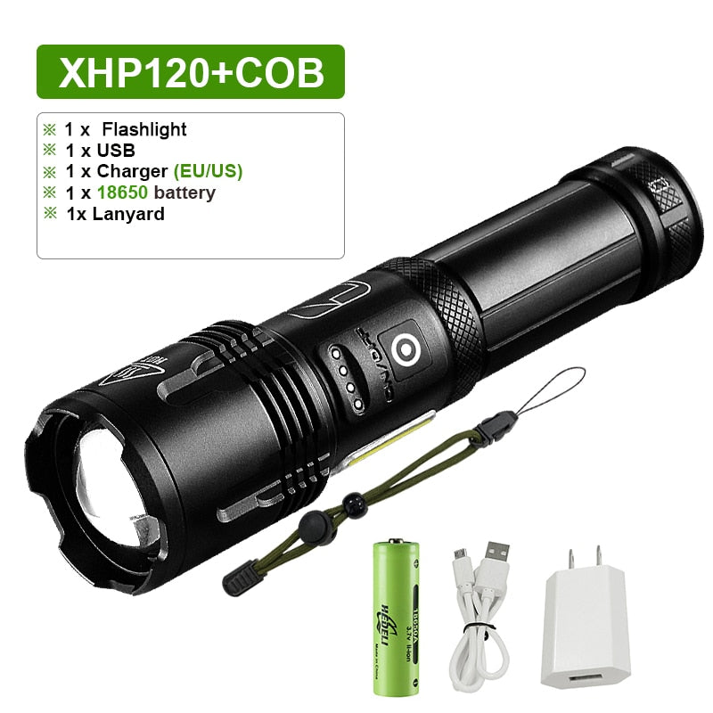 Super Bright LED Flashlight USB