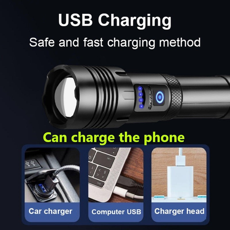 Super Bright LED Flashlight USB