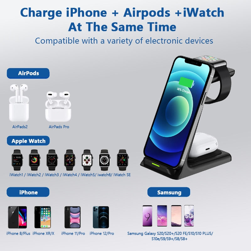3 in 1 Wireless Charger Stand