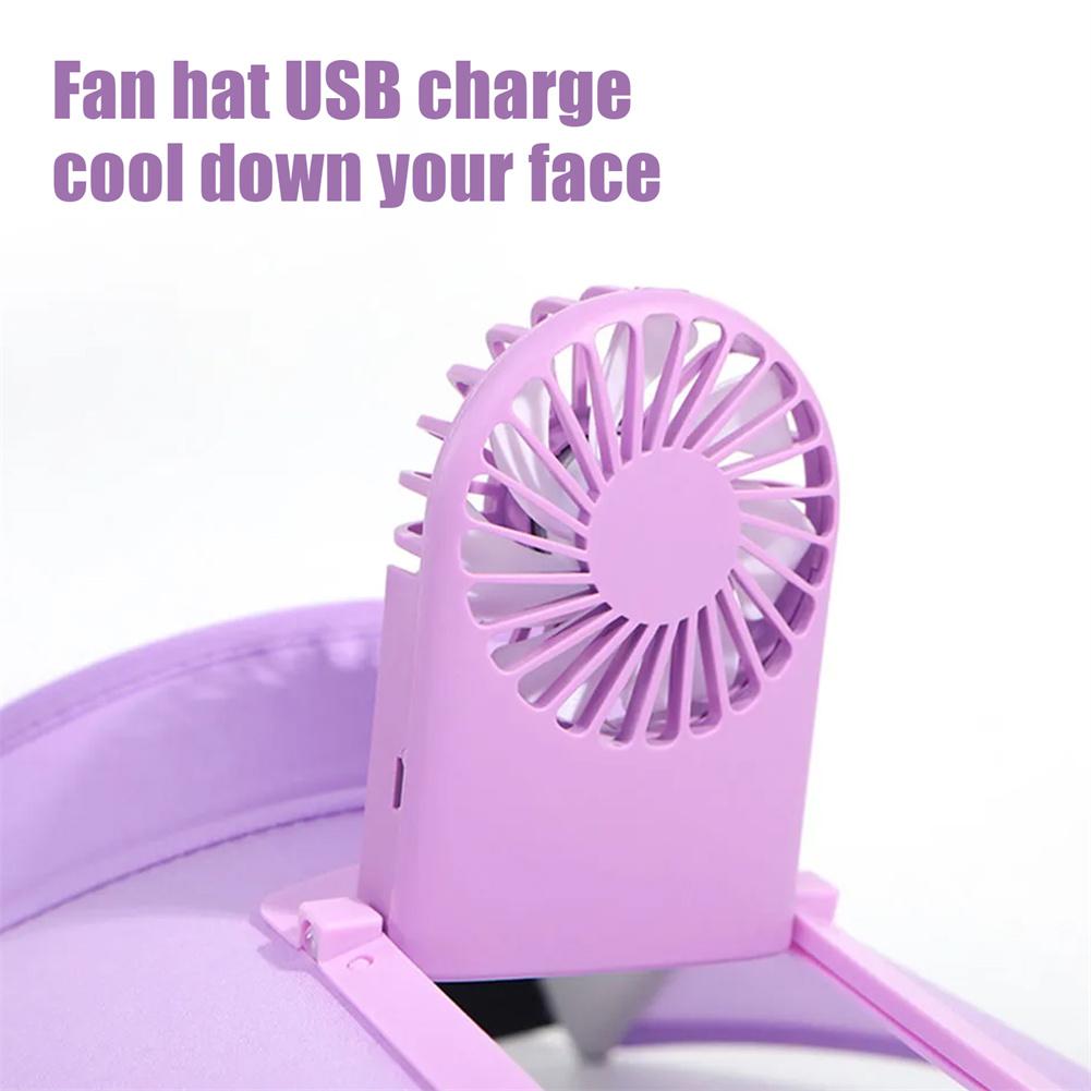 Korean Sun Visor Hat with Fan