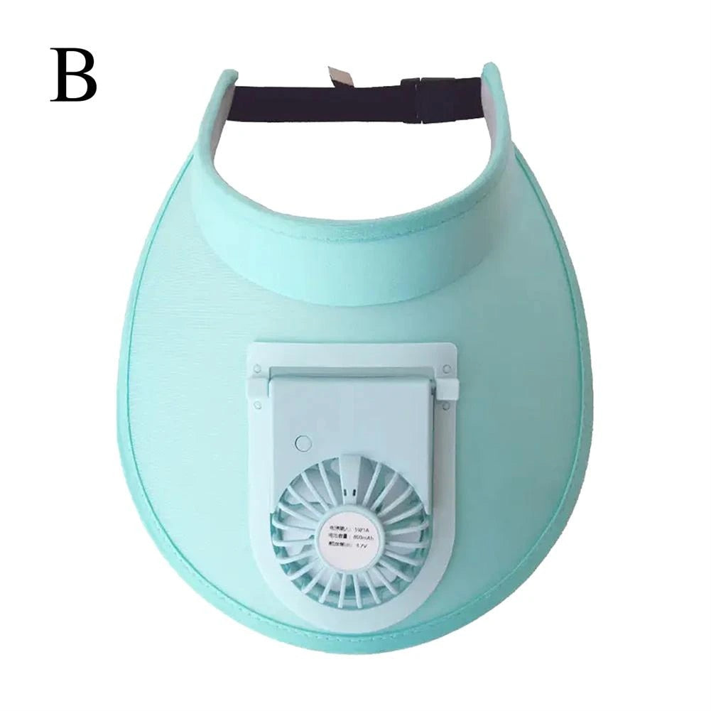 Korean Sun Visor Hat with Fan