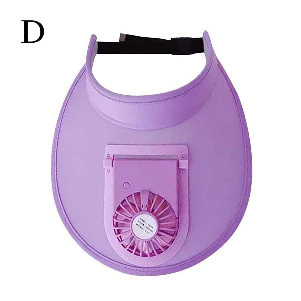 Korean Sun Visor Hat with Fan