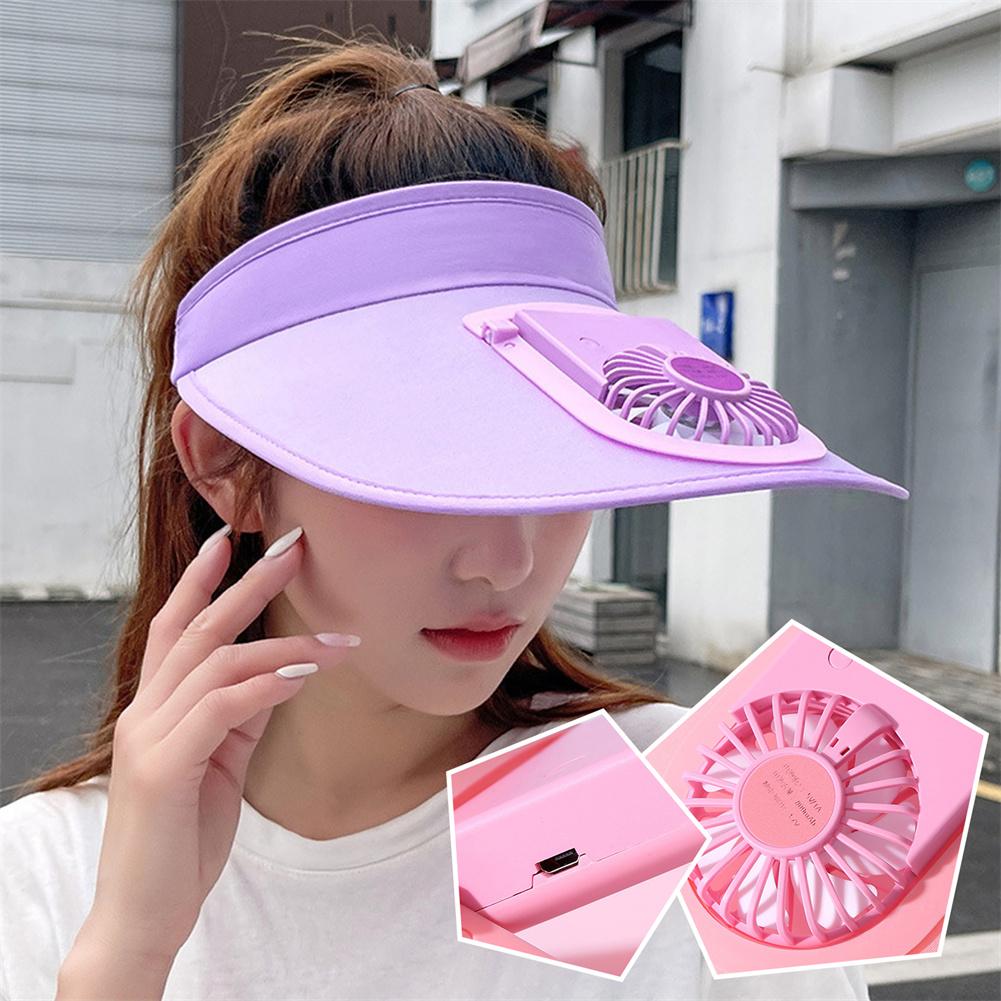 Korean Sun Visor Hat with Fan