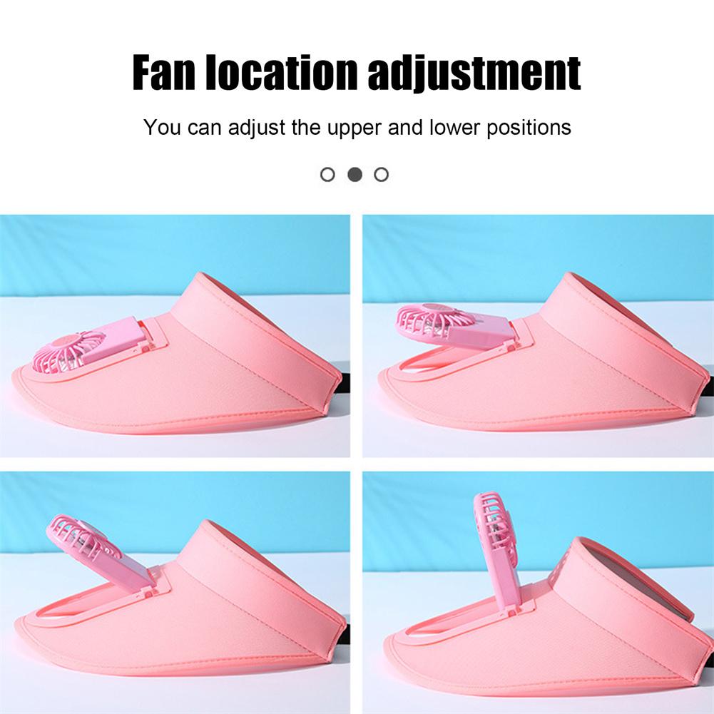 Korean Sun Visor Hat with Fan