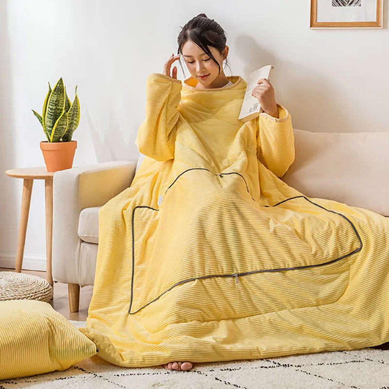 PORTABLE PLUSH CORAL FLEECE BLANKET
