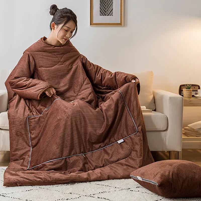 PORTABLE PLUSH CORAL FLEECE BLANKET