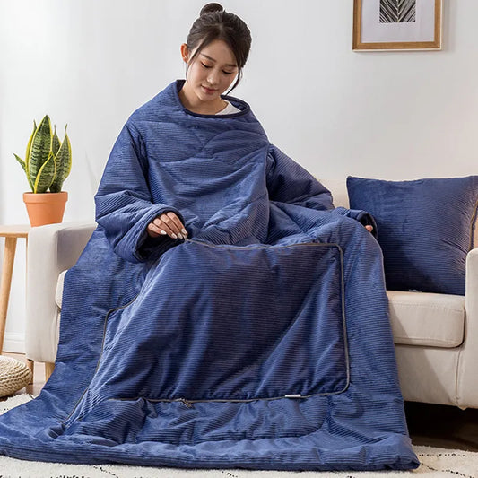 PORTABLE PLUSH CORAL FLEECE BLANKET