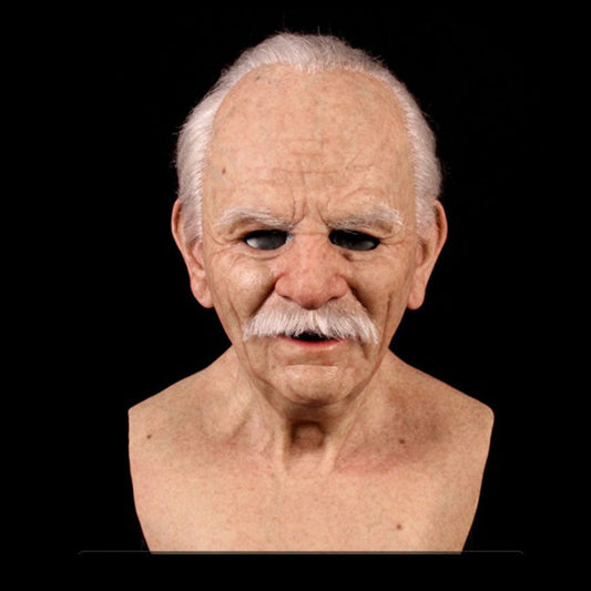 Halloween Realistic Old Person Mask