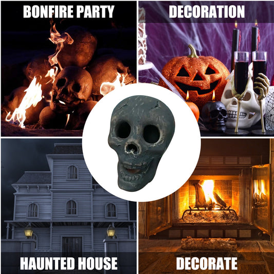 Halloween  Reusable Skeleton flame ceramic fireproof logs
