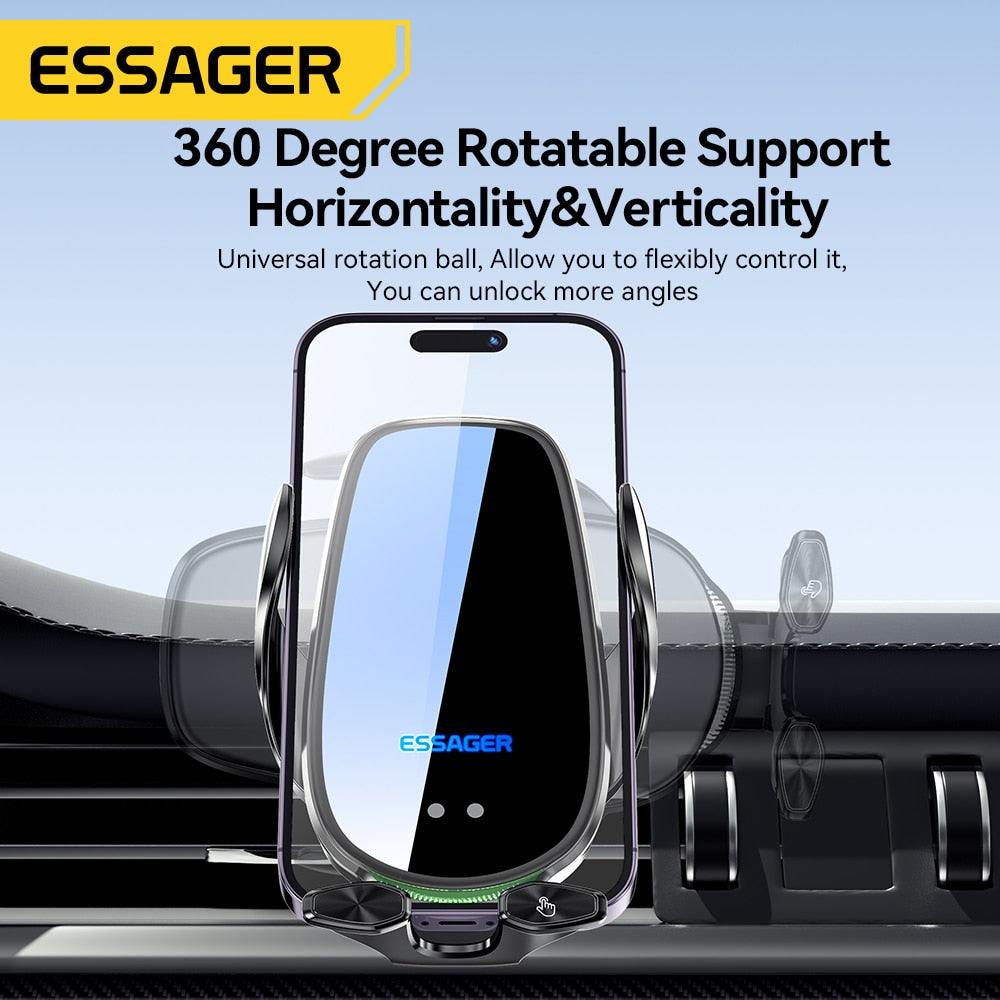Soporte inalámbrico para teléfono de coche con cargador 