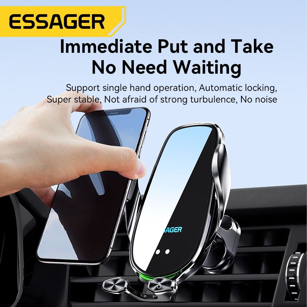 Soporte inalámbrico para teléfono de coche con cargador 