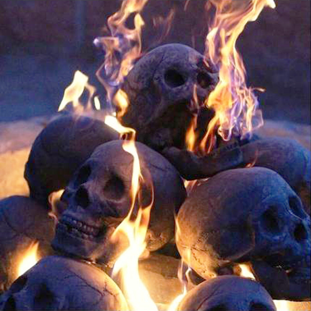 Halloween  Reusable Skeleton flame ceramic fireproof logs