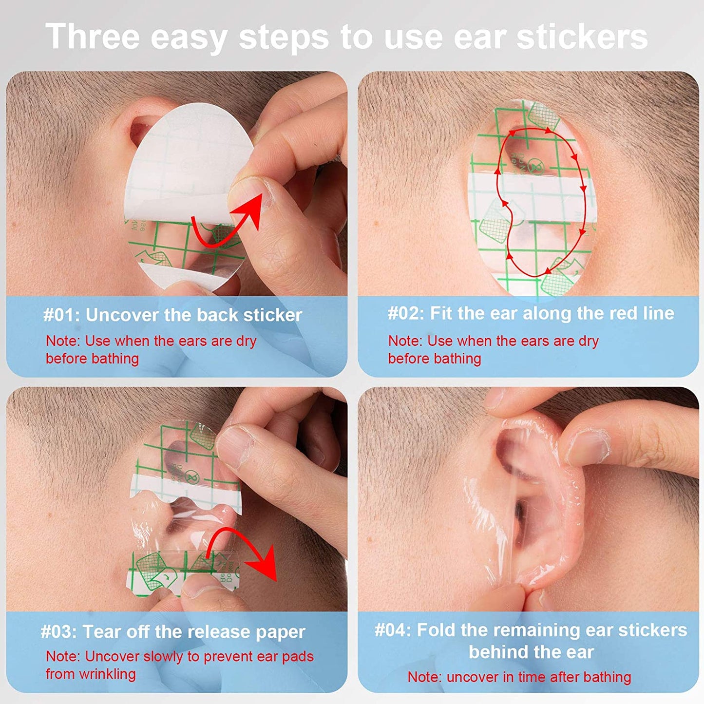 Ear Covers for Shower - 30 pcs
