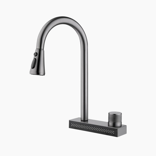 Grifo de cocina bifuncional abatible y en cascada 